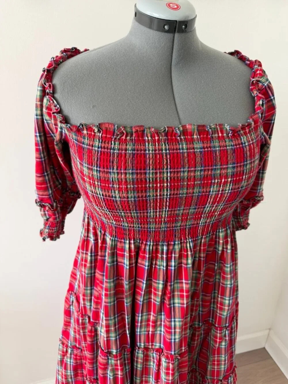 Hill House Home Nesli Nap Dress in Red Tartan - Picture 3 of 4